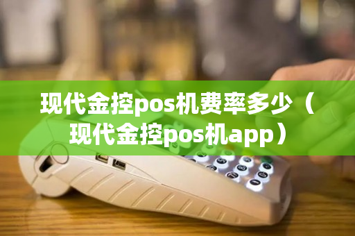 现代金控pos机费率多少（现代金控pos机app）