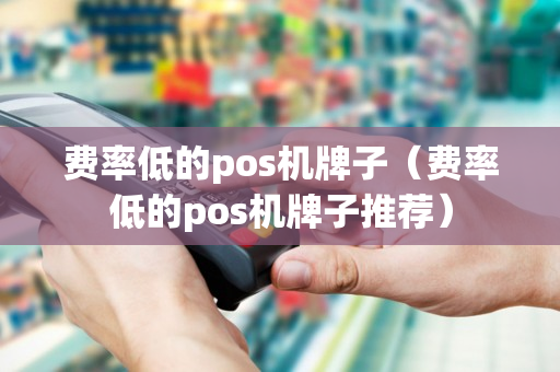 费率低的pos机牌子（费率低的pos机牌子推荐）