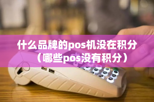 什么品牌的pos机没在积分（哪些pos没有积分）