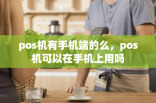 pos机有手机端的么，pos机可以在手机上用吗