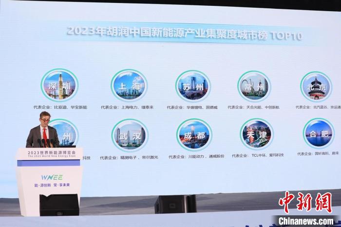 《2023胡润中国新能源产业集聚度城市榜》发布 江苏10城市上榜